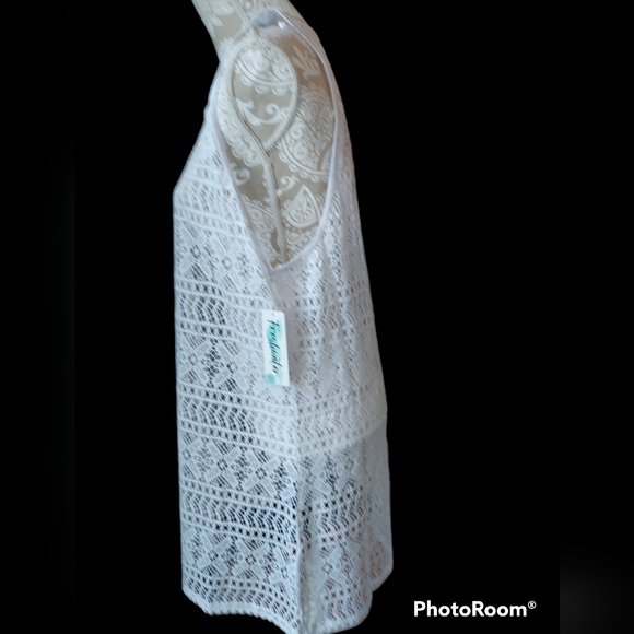 Freshwater White Crochet Cover-up Women's Size XXL (20) NWT - Picture 2 of 5